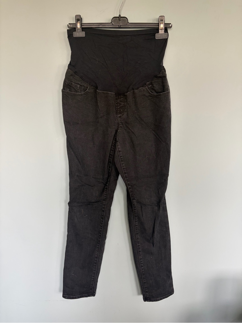 Old Navy Black Maternity Straight-Leg Jeans